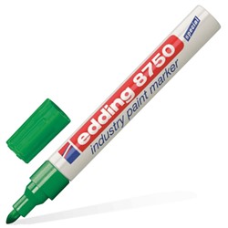 Маркер-краска лаковый (paint marker) EDDING 8750, ЗЕЛЕНЫЙ, 2-4 мм, круглый наконечник, алюминиевый корпус, Е-8750/4