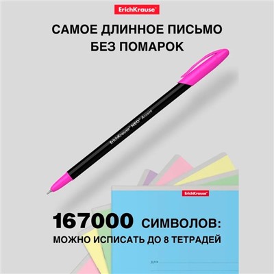 Ручка шариковая ErichKrause Neo Accent, игольчатый узел 0.7 мм, чернила синие, длина линии письма 1000 метров, МИКС