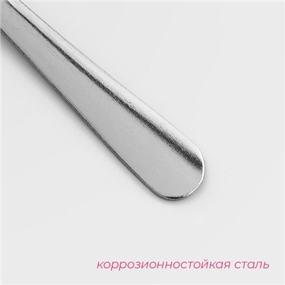 Вилка столовая из нержавеющей стали Доляна «Оптима», длина 17,8 см, толщина 1,2 мм, цвет серебряный