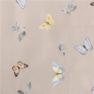 Дорожка на стол Этель Butterflies 40×146 см, 100% хлопок, рогожка 186 г/м², бежевая