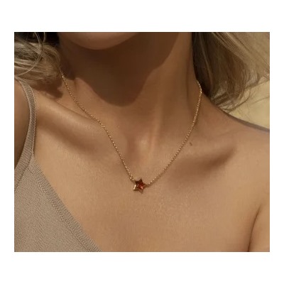 Колье серебряное с янтарём N10012ZK