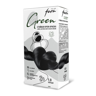 Краска для волос FARA (Фара) Eco Line Green, 1.0 черный