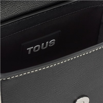 Bolso bandolera - negro y beige