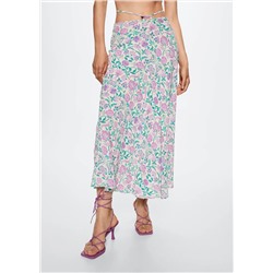 Falda fluida estampada -  Mujer | MANGO OUTLET España