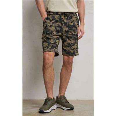 Шорты F411-09020 khaki camo