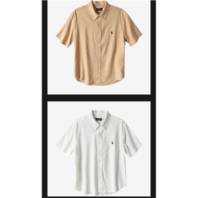 Мужская рубашка из смеси хлопка и льна ✔️Polo Ralph Lauren , оригинал, экспортный магазин   Состав 70% хлопок+30% лён
