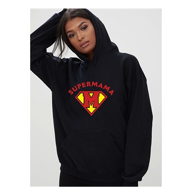 Худи с капюшоном "Super mama"