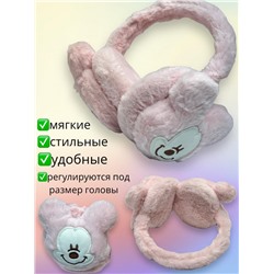 Меховые наушники Мики Маус детские 2-14 лет регулируемые Арт 8А тип 1