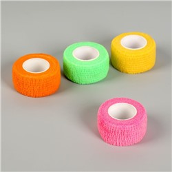 Лента бандажная защитная, для пальцев, 2,5 см × 3 м, цвет МИКС