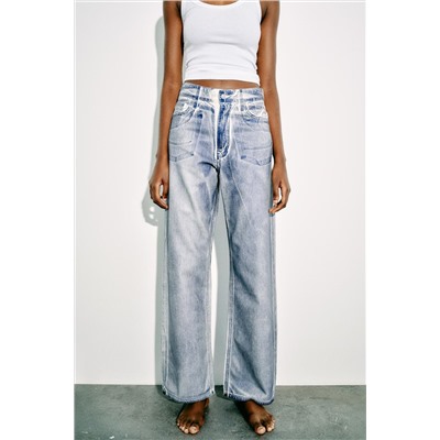 JEANS LOOSE TRF FOIL TIRO MEDIO