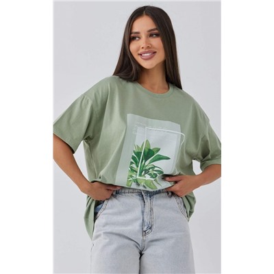 Футболка F412-067-819 olive