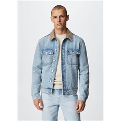 Cazadora vaquera cuello pana -  Hombre | MANGO OUTLET España