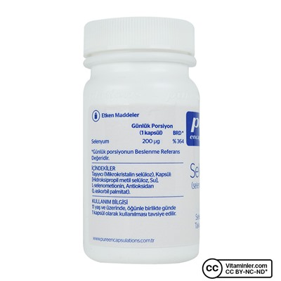 Pure Encapsulations Selenium 200 мкг 30 капсул