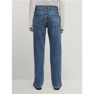 Jeans tiro medio corte recto full length
