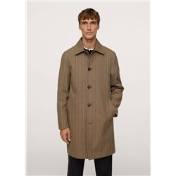 Trench algodón cuadros  -  Hombre | MANGO OUTLET España