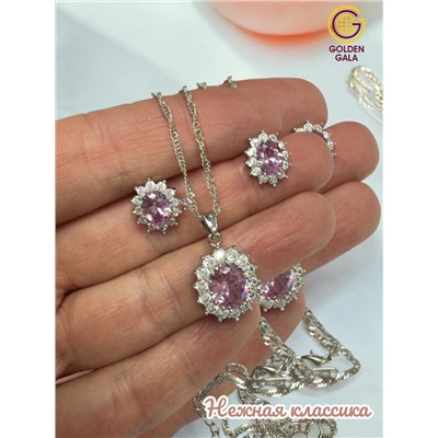 Ювелирный набор бижутерии из медицинской стали с кристаллами Swarovski Н1/11