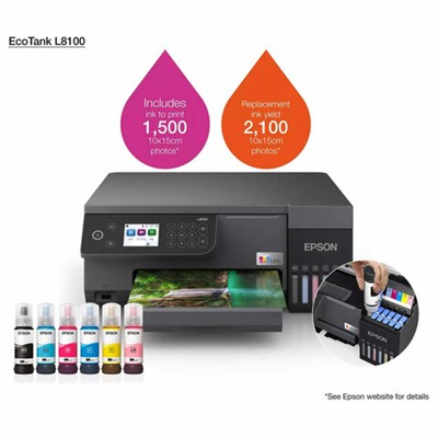 МФУ струйное EPSON L8100 "3 в 1", А4, 22 стр/мин, 5760х1440, печать на CD/DVD, Wi-Fi, СНПЧ, C11CK94402