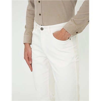 Ecru Slim Fit Canvas брюки