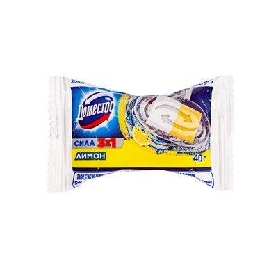 Сменный блок Domestos "Лимон", сила 3 в 1 , 40 гр