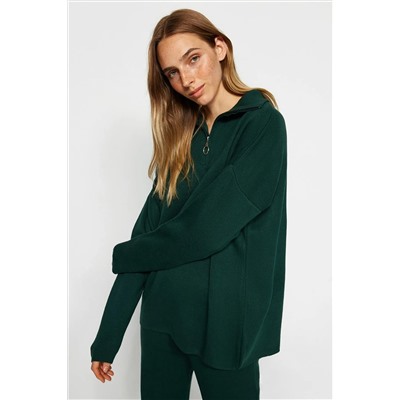 Emerald Green Wide Flom Lecper Triko Alt-Upper Set Twoaw24au00026