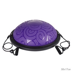Полусфера балансировочная BOSU 58см Woohooo Curls эспандер, насос/ фиолетовый/ B58Cu-V/уп 5/