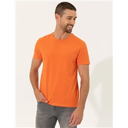 Orange Slim Fit Bicycle Nece Basic T -For
