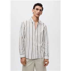 Camisa seersucker rayas -  Hombre | MANGO OUTLET España