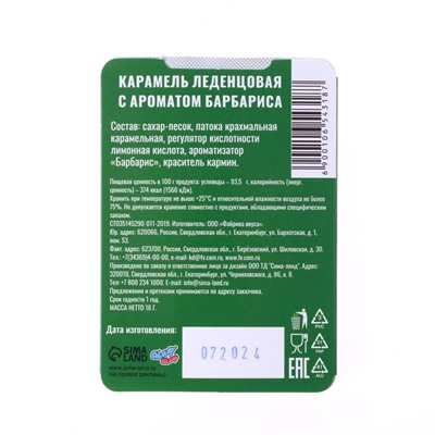 Новогодние леденцы "С Новым Годом 2025", со вкусом барбариса, 16 г