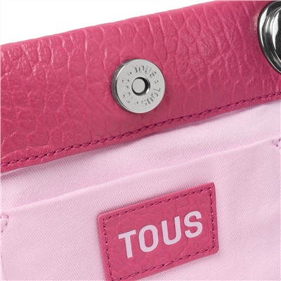 Bolso bandolera - cuero - fucsia