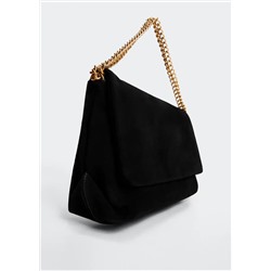 Bolso serraje cadena -  Mujer | MANGO OUTLET España