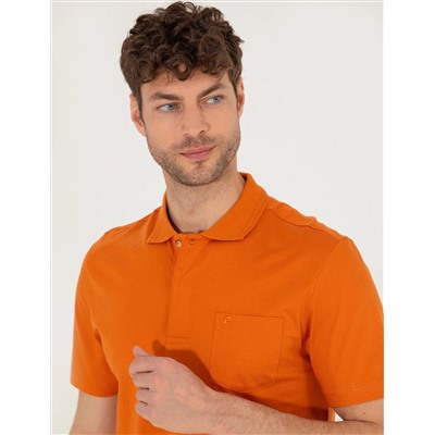 Коричневый обычный подсадка Polo Yaka Mercerized T -For
