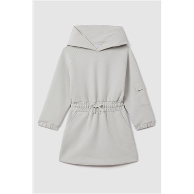 Reiss Rhonda Hybrid Jersey Hooded Dress