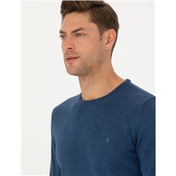 Indigo Melanj Slim Fit Bike Collar Основной вязаный свитер