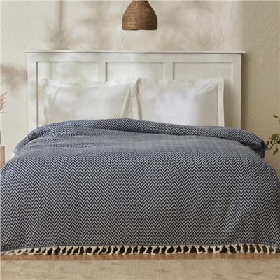 3цв Покрывало 160x230 см. для кровати Karaca Home Fancy серое