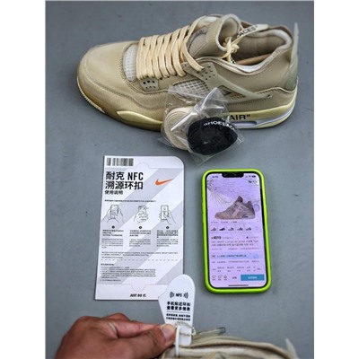 Кроссовки Off-White x Air Jorda*n 4 Retro "Cream/Sail"