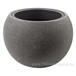 Кашпо полистоун Nobilis Marco "Rock2-grey Globe"
