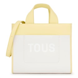 Bolso shopper Maya - beige y amarillo
