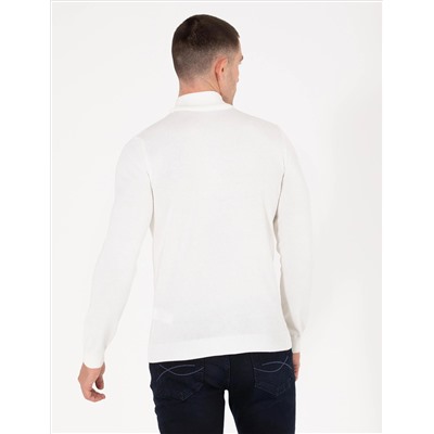 Ecru Slim Fit Half Fisherman воротник основной трикотаж казах