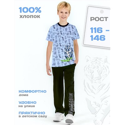 Футболка детская KETMIN ТИГР цв.Голубой