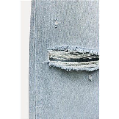JEANS ZW COLLECTION WIDE LEG TIRO ALTO ROTOS