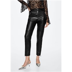 Pantalón skinny efecto piel -  Mujer | MANGO OUTLET España