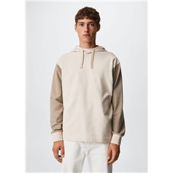 Sudadera algodón contraste -  Hombre | MANGO OUTLET España