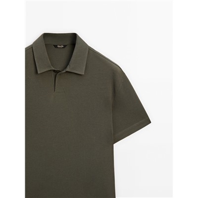 Polo estructura manga corta