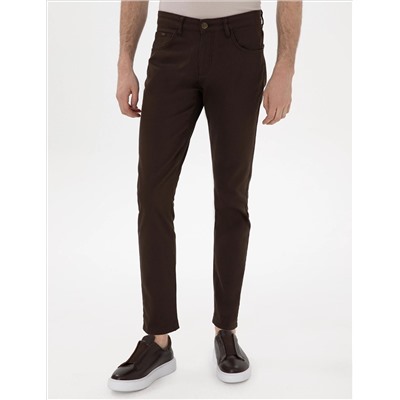 Brown Slim Fit 5 Мобильные брюки Chino