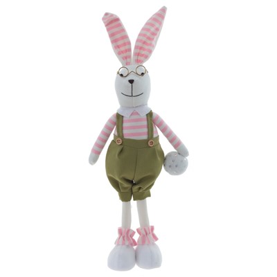 Игрушка набивная "Заяц/Зайка", L12 W7,5 H42/33 см, 2в.