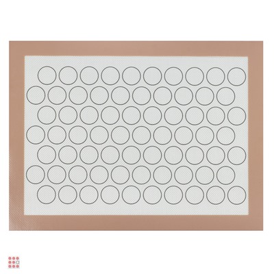 SATOSHI Коврик для теста Pro, 40x30см "Макарун", силикон
