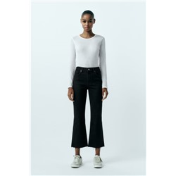 JEANS TRF CROPPED FLARE TIRO MEDIO