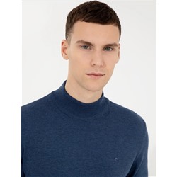 Indigo Melanj Slim Fit Half Fisherman воротник Основной вязаный свитер