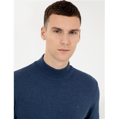 Indigo Melanj Slim Fit Half Fisherman воротник Основной вязаный свитер