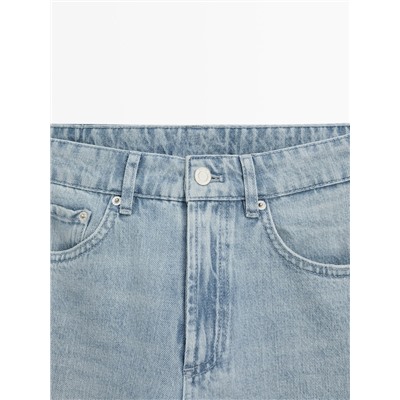 Jeans tiro medio wide leg full length